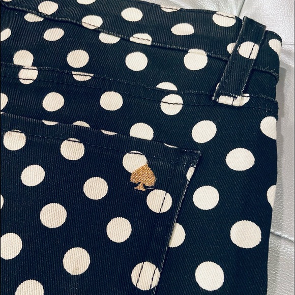Kate Spade New York Jeans Black with White Polka Dots - waist 26 - Picture 5 of 7